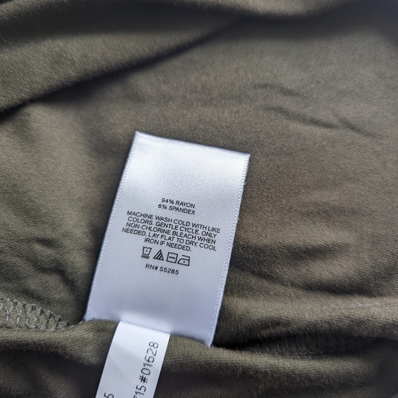 Express Relax Fit Oversized Tee Ruched Shoulders Sleeveless Avocado Green- sz XS - Picture 7 of 8